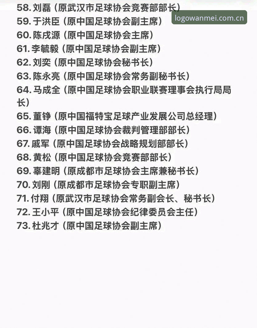 中国足协第三批禁足名单详解:17人终身禁赛,48人面临5年以下处罚